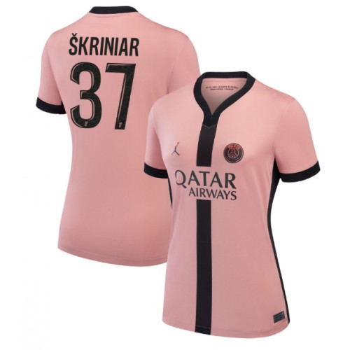 Fotballdrakt Dame Paris Saint-Germain Milan Skriniar #37 Tredjedrakt 2024-25 Kortermet